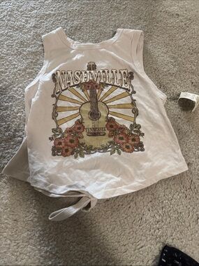 Altar'd State Nashville Graphic sleeveless crop top size medium NWT